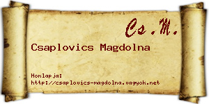 Csaplovics Magdolna névjegykártya